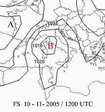 Meteo: bassa pressione 
sulle regioni centrali